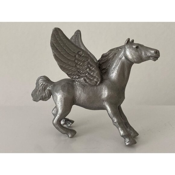 Rawcliffe Pewter Winged Horse Pegasus Bunny Rabbit Figurines Lot of 3 VTG - Picture 2 of 11